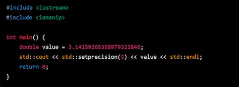 How to use setprecision in C++ .